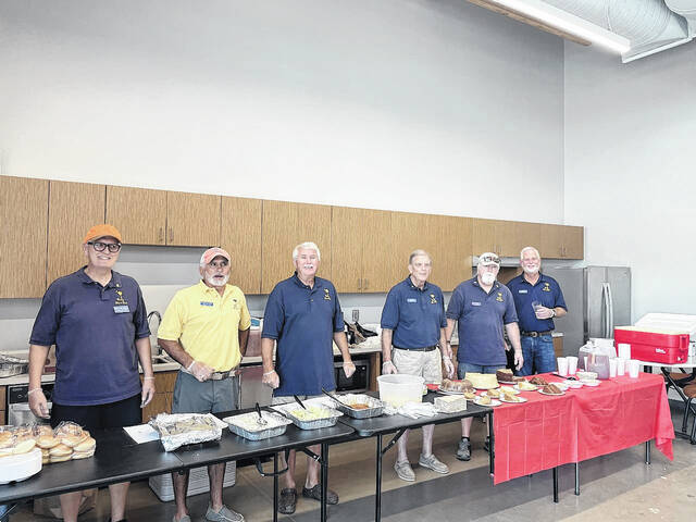 Lions Phil Smith, Philip Boyles, Scott Adkins, Bill Whitlock, David Cox, Charles Gillespie, Jim Stewart,Carl Crane and Ben Barrett were in attendance to serve the food.
                                 Courtesy photo