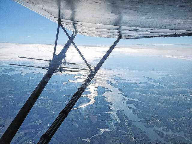 Kimberly Métris wanted an instrument that was economical, sterilizable and could be precisely controlled to sample bioaerosols directly from the atmosphere using an airplane. Such an instrument didnt exist, so she and her husband, Jeremy Métris, developed one. It can be mounted on an airplanes wing strut.
Courtesy photos