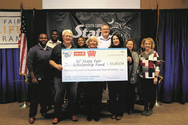 Thanks to a generous $34,000 donation from Circle K and EMC Tickets, the S.C. State Fair was able to award an additional three scholarships, increasing the total from 50 to 53.
Courtesy photo