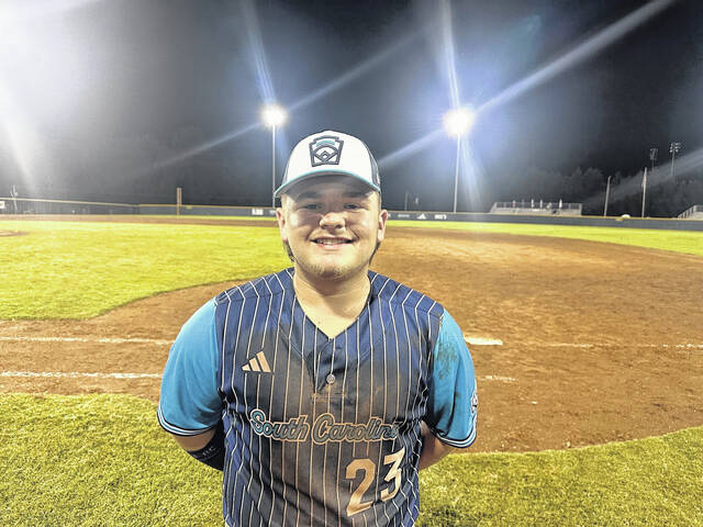 Easley High Schools Cooper Sears got his first start for the South Carolina District 1 team recently in the Senior Little League World Series. Sears responded with a couple of hits in the victory.
                                 Jeff Holt | The Easley Progress