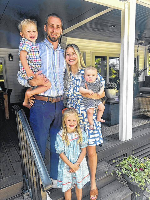 Pictured is Easley varsity boys basketball coach Austin Anderson and his family. Anderson has put together a big-time Thanksgiving Tournament in his first year for the Green Wave.
Photo Submitted