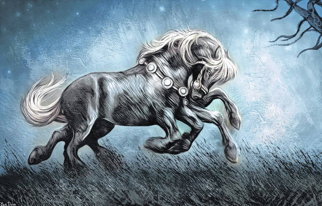 Odins eight-legged horse, Sleipnir.
                                 Courtesy photo