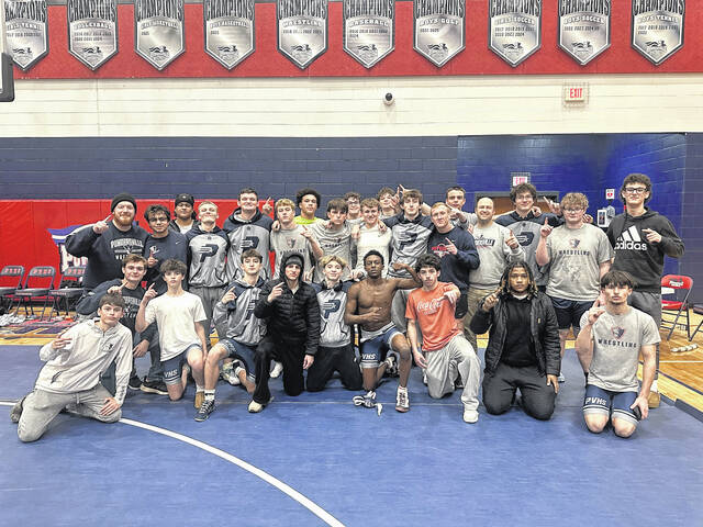 Pictured is the Powdersville High School wrestling team after winning the Class 3A region last week and a victory over Palmetto.
Jeff Holt / The Easley Progress