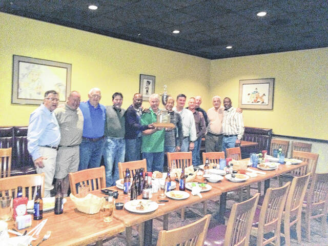 Pictured is Todd Freeman with several members of the 1976 Easley High School state championship baseball team. From (L to R) are: Coach David Loggins, Tony Young, Steve Garrison, David Freeman, Ted Anderson, Todd Freeman, Billy Walker, Terry Davis, Bucky Brown, Barry Duncan, Coach Larry Bagwell and George Davis.
Photo Submitted
