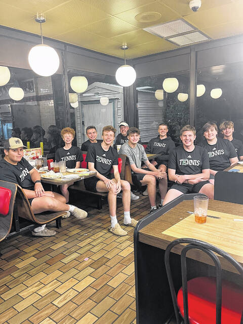 Pictured are members of the Easly High School tennis team at the Waffle House.
Photo Submitted