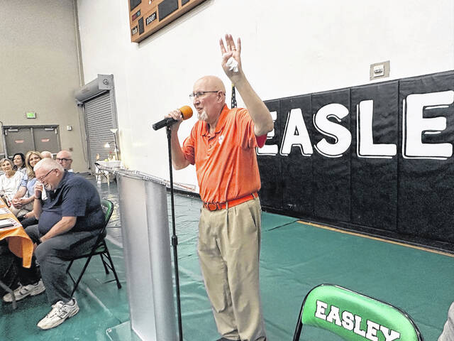 Pictured is Gregg Powell speaking at the banquet for the 2026 Hall of Fame Induction Ceremony on Friday night. Powell also served on the committee for this big event.
Jeff Holt / The Easley Progress